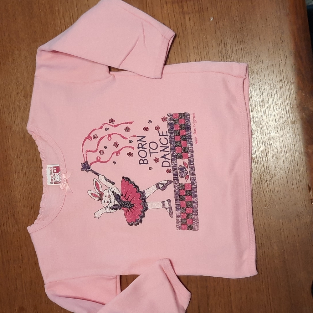"Born to Dance" Pink Sweater with Cute Collar